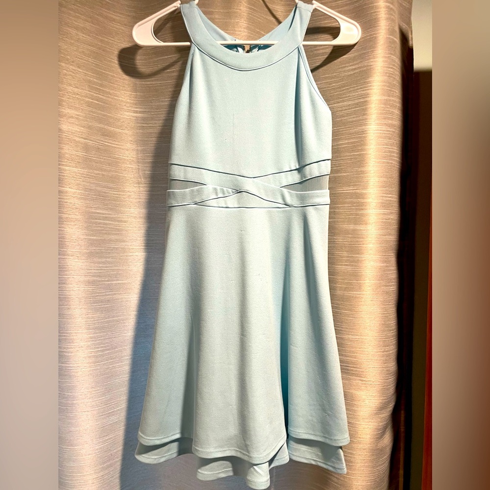Elegant Light Blue Kids Dress